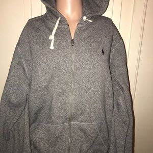 Polo Ralph Lauren Full-Zip Grey Fleece-Lined Hooded Jacket